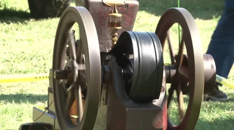 Old Engine Running Stock Footage 36279121
