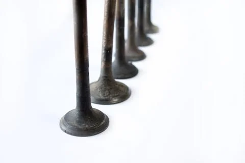Old engine valves Stock Photos