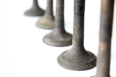 Old engine valves Stock Photos