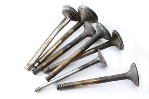 Old engine valves Foto stock