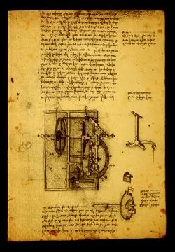 Old engineerin​g drawing Stock Photos