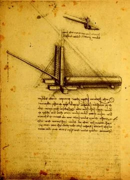 Old engineerin​g drawing Stockfoto's