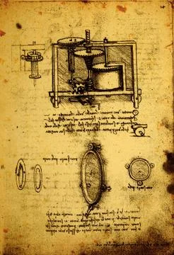 Old engineerin​g drawing Фото