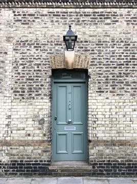 Old English Entrance to Historic Georgian Townhouse in Hampstead, London Stock Photos