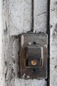Old entry bell or buzzer Stock Photos