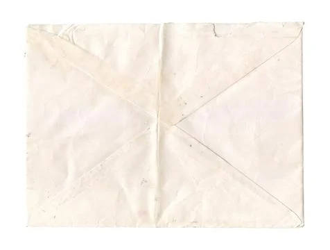 Old envelope back isolated on white Stock Illustration