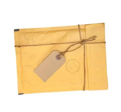 Old envelope with label Stock Illustration