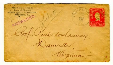 The old envelope. Stock Photos