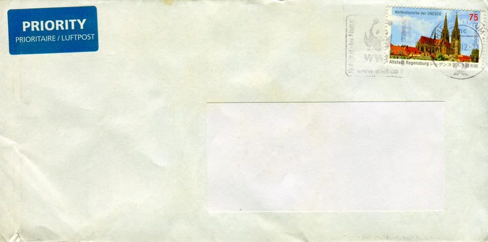 The old envelope. Stock Photos