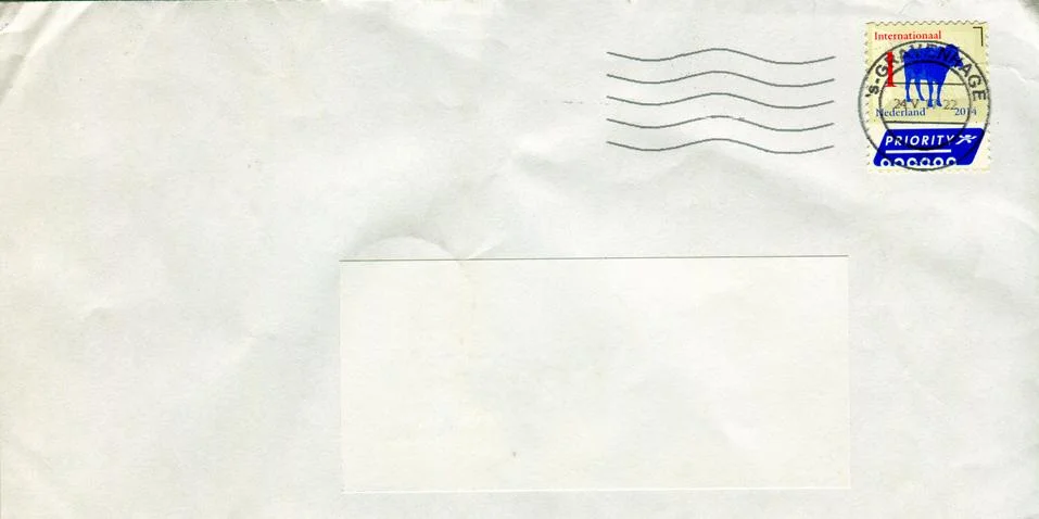 The old envelope. Stock Photos