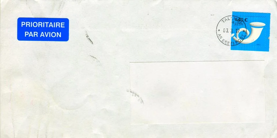 The old envelope. Stock Photos