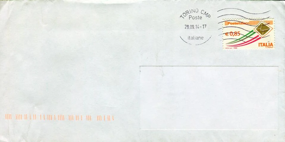 The old envelope. Stock Photos