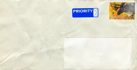 The old envelope. Stock Photos