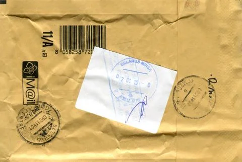 The old envelope. Stock Photos