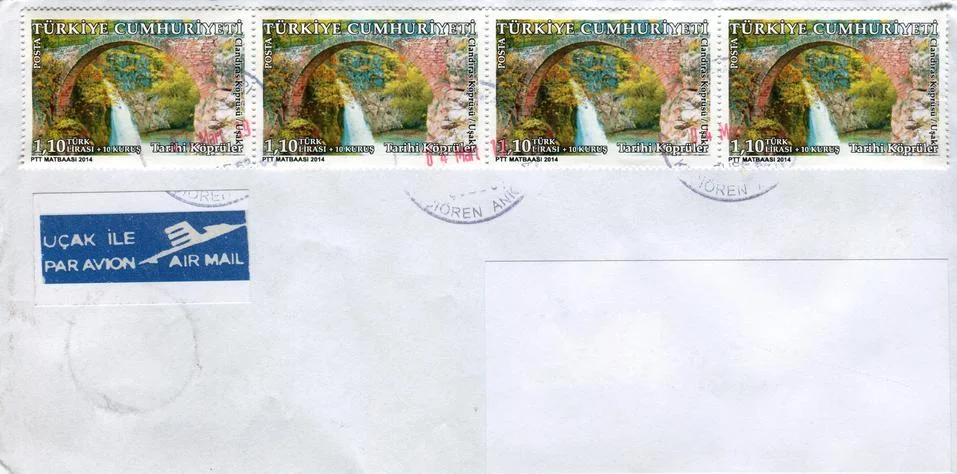 The old envelope. Stock Photos