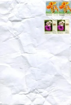 The old envelope. Stock Photos