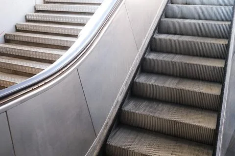 Old escalator Stock Photos