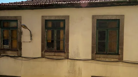 Old european windows Stock Footage 275070440