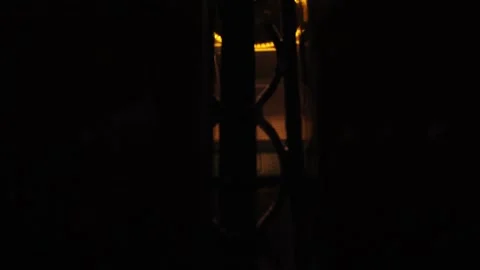 Old evelator closing doors. Stock Footage 156834089