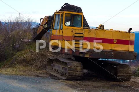 An old excavator Stock Photos