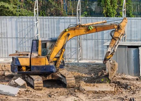 Old excavator Foto stock