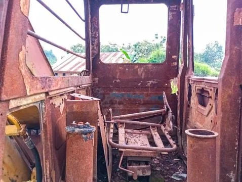 Old excavator Stock-Fotos