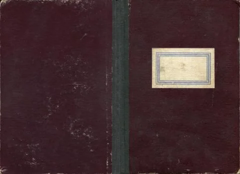 Old exercise book, black cover Stock Photos