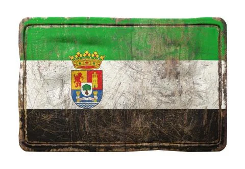 Old Extremadura flag Stock Illustration