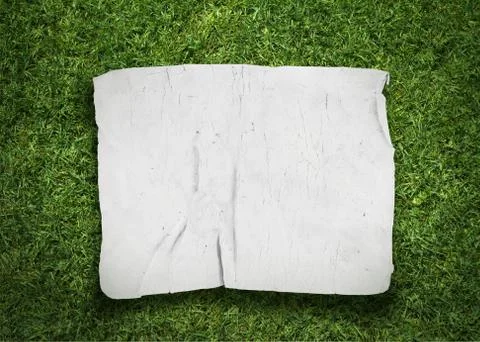 Old fabric on grass Stock Illustration