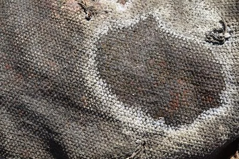 Old Fabric Texture Closeup Background Stock Photos