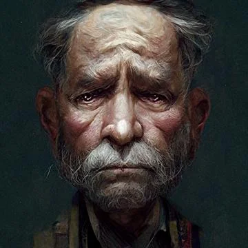 The old face Stock Illustration