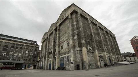 Old factory building time lapse Stock Footage 62019477