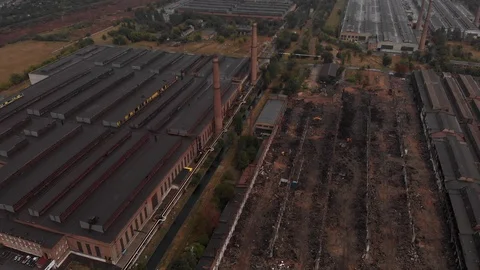 Old factory debris Stock Footage 107243964