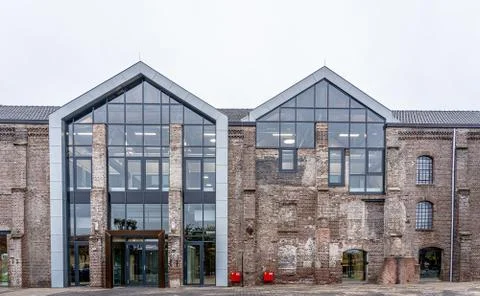 Old factory facade Stock Photos