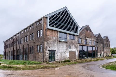 Old factory facade Stock Photos