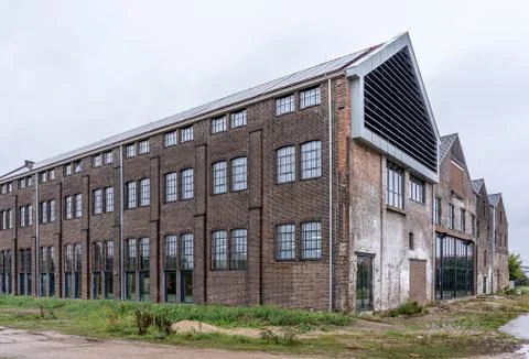 Old factory facade Stock Photos