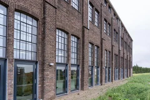 Old factory facade Stock Photos