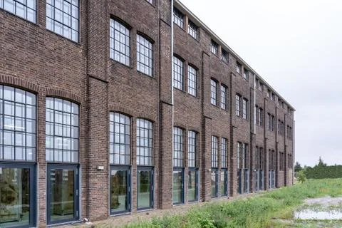 Old factory facade Stock Photos