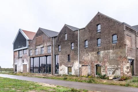 Old factory facade Stock Photos