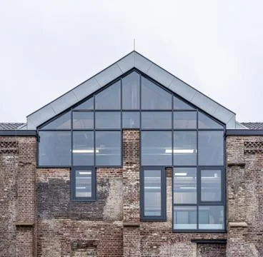 Old factory facade Stock Photos