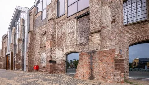 Old factory facade Stock Photos