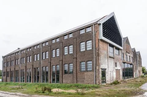 Old factory facade Stock Photos