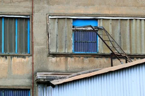 Old Factory Facade Stock Photos