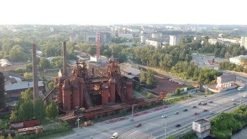 Old factory Stock-Footage 98954783