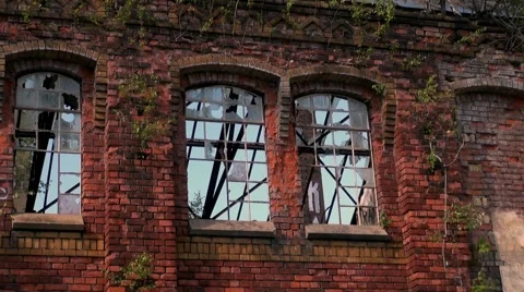 Old factory in Leipzig, Tracking Shot Stock Footage 40520920