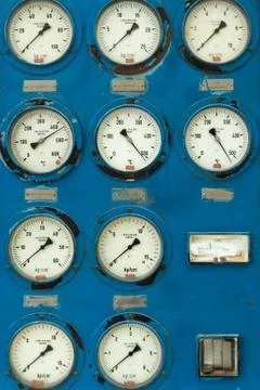 Old Factory Machine Indicators Stock Photos