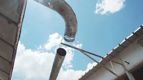 Old factory pipe Stock Footage 111979939
