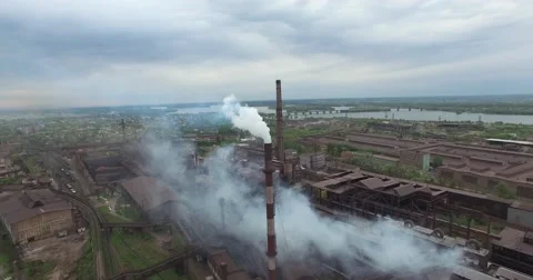 Old factory smoke stack Stock Footage 62516404