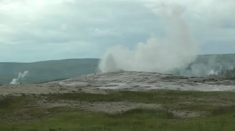 Old Faithful Complete Eruption Stock Footage 21632024