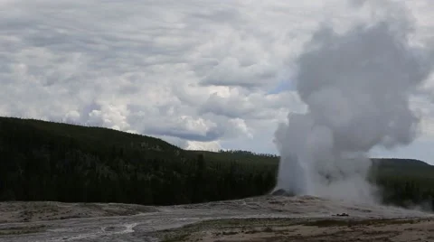 Old Faithful Eruption 2 Stock Footage 40496330